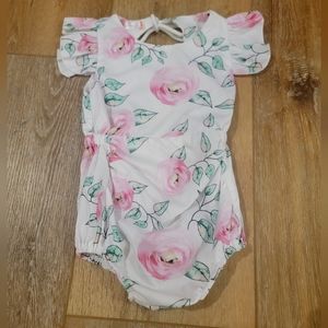 Floral open back bubble